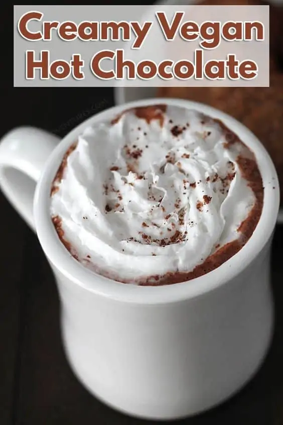 Creamy vegan hot chocolate.