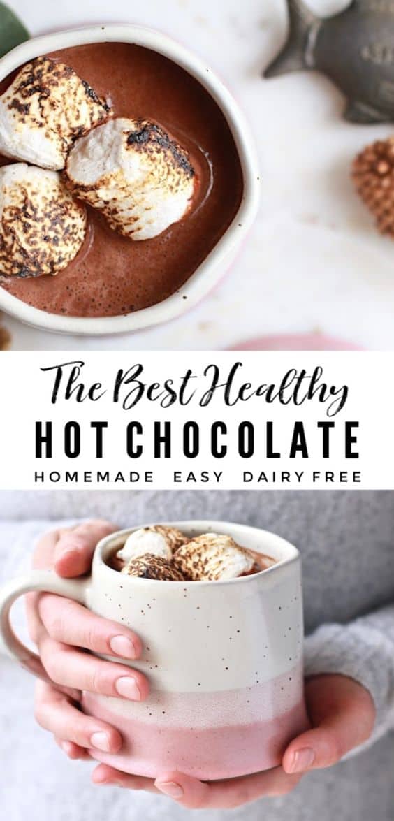 7. Rich & Creamy Super Healthy Vegan Hot Chocolate