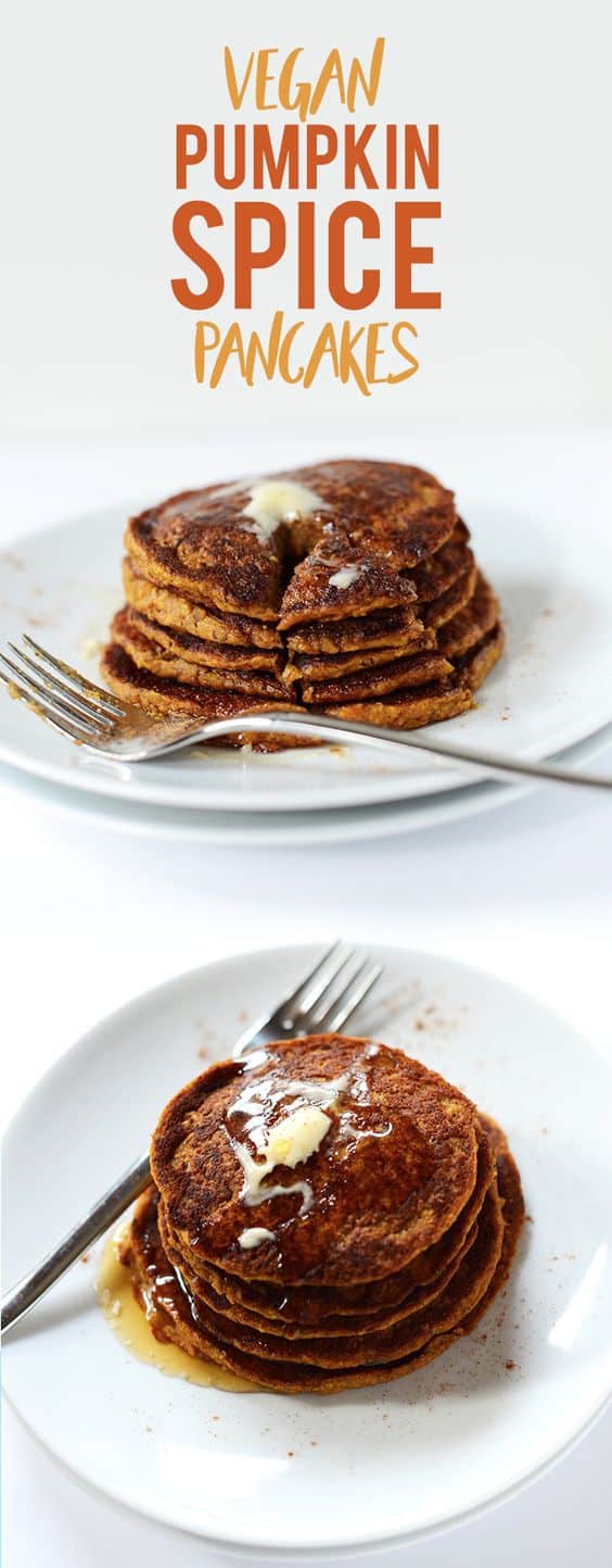 20. Vegan Pumpkin Spice Pancakes