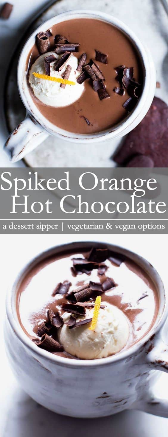 11. Spiked Orange Vegan Hot Chocolate