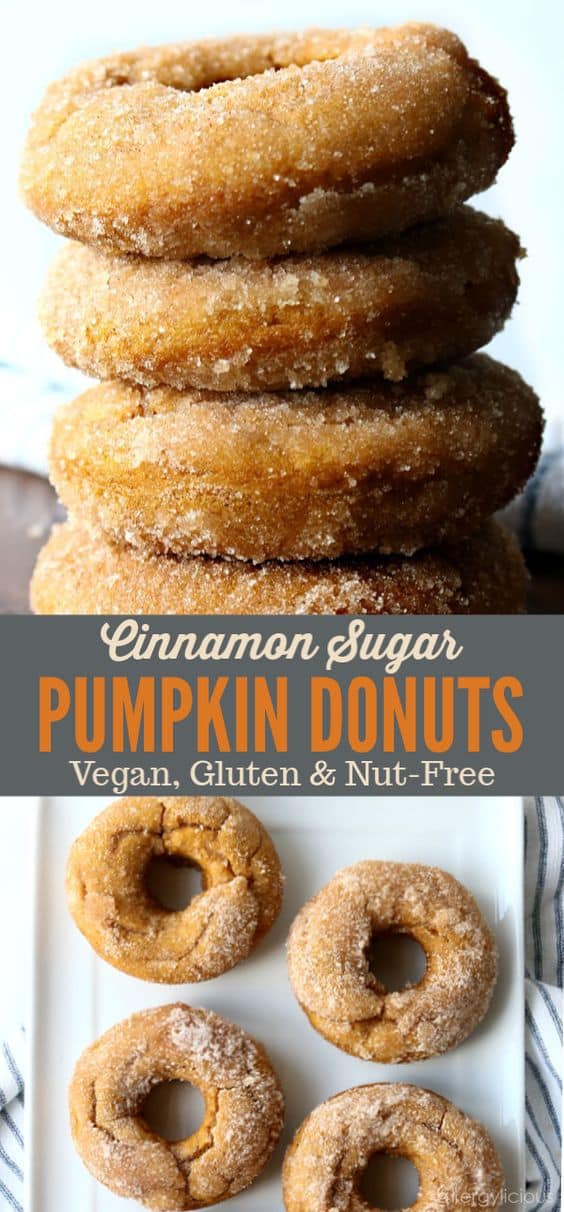 10. Vegan Pumpkin & Cinnamon Donuts