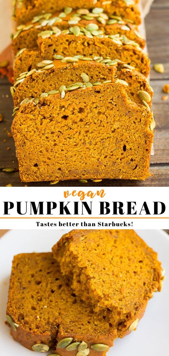 12. Vegan Pumpkin Bread