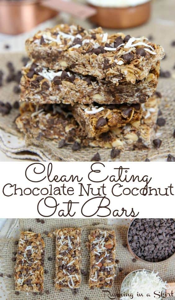 Chocolate nut coconut oat bars