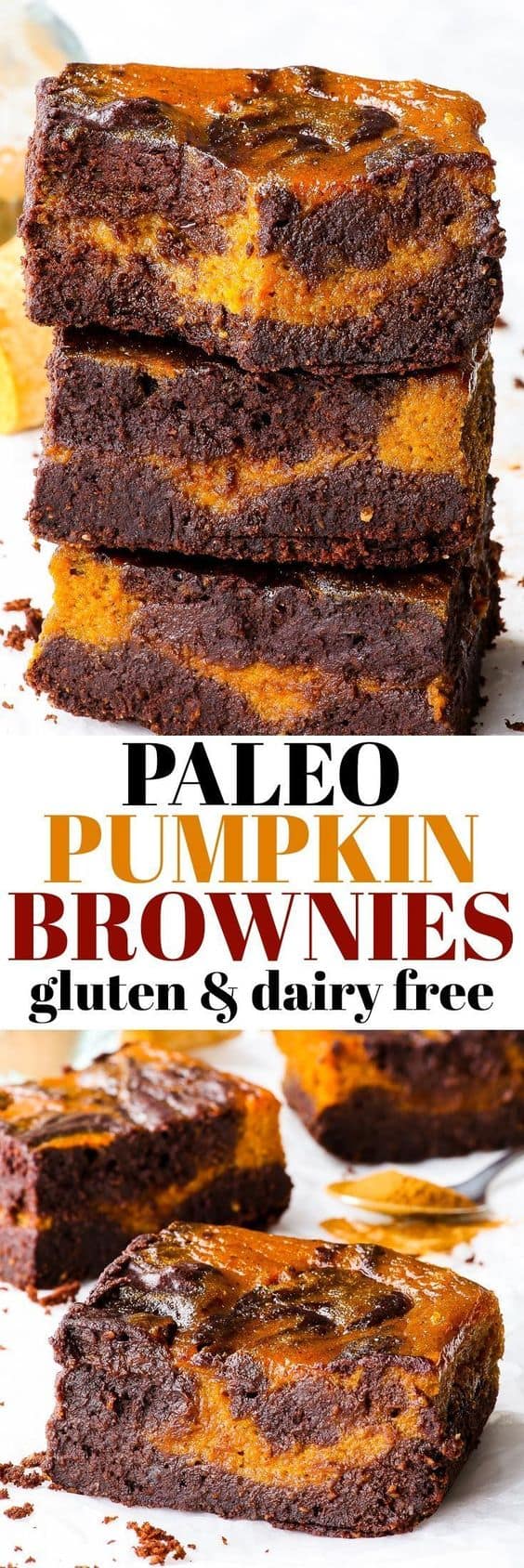 16. Flourless Paleo Pumpkin Brownies