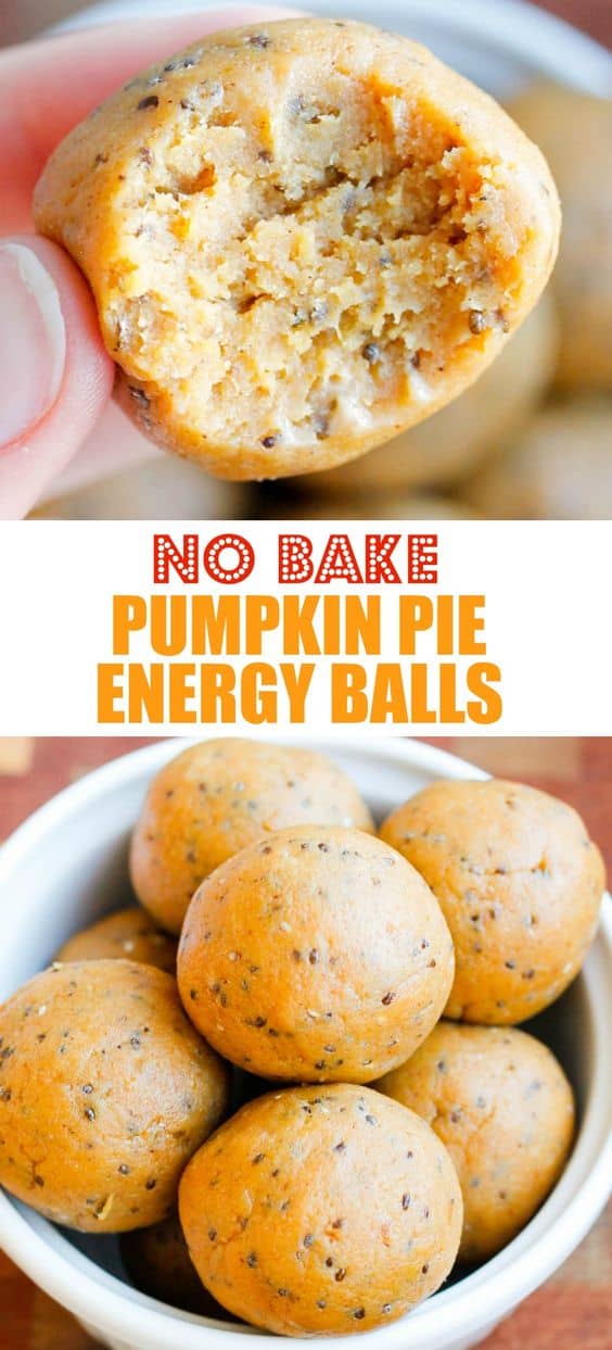 8. No-Bake Healthy Pumpkin Pie Energy Balls