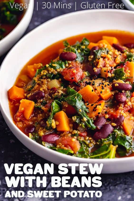 Vegan Stew with Beans & Sweet Potato