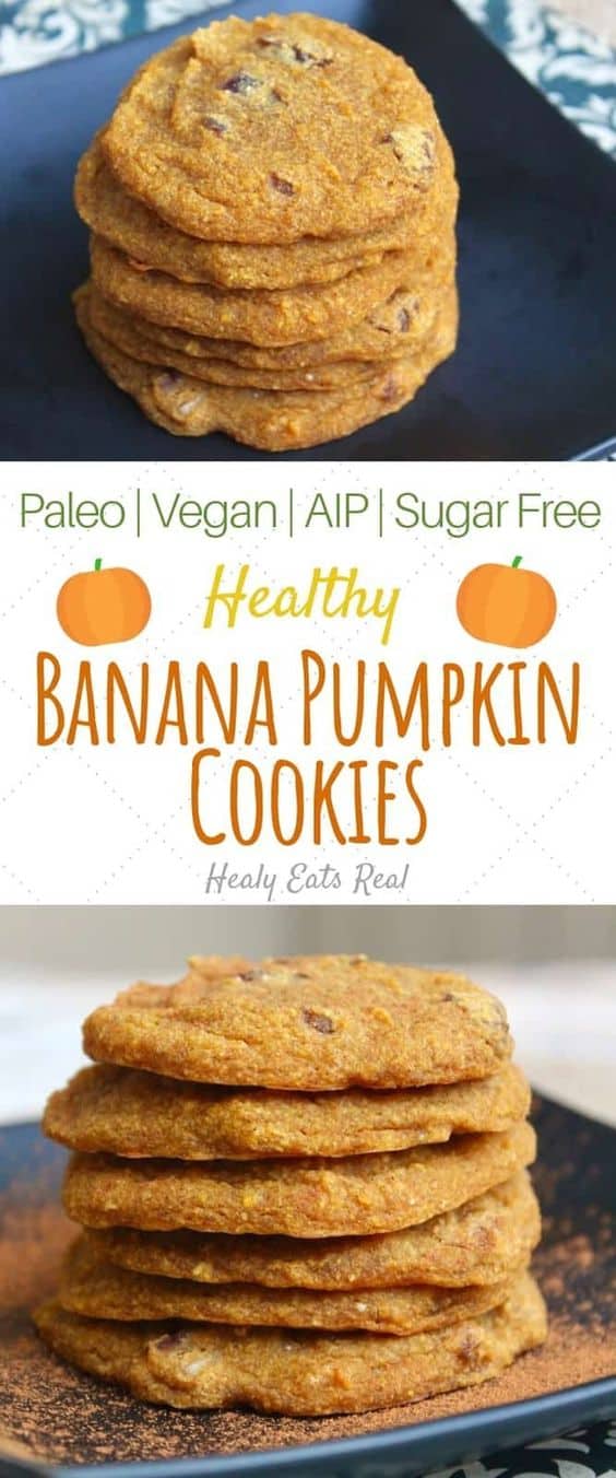 7. Healthy Banana Pumpkin Cookies
