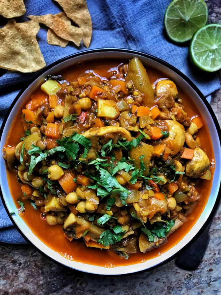 15. Slimming World Vegan Mushroom, Chickpea and Green Lentil Curry