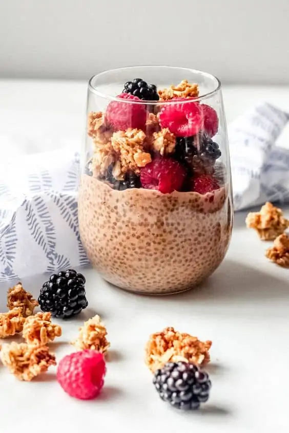Chocolate almond butter chia pudding
