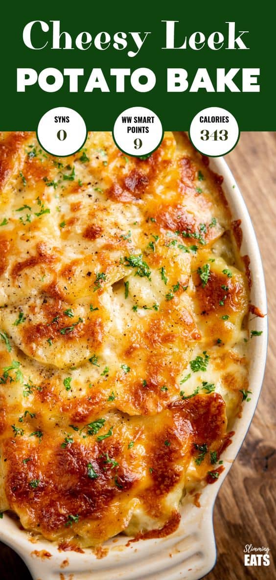 2. Cheesy Leek and Potato Bake