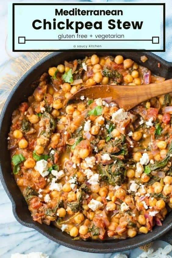 Mediterranean Chickpea with Spinach & Feta