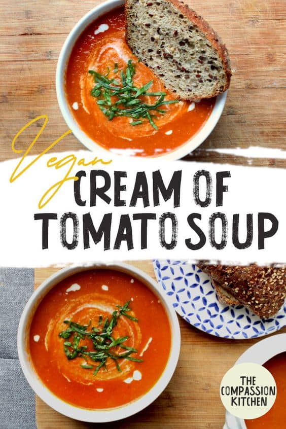Vegan cream of tomato soup