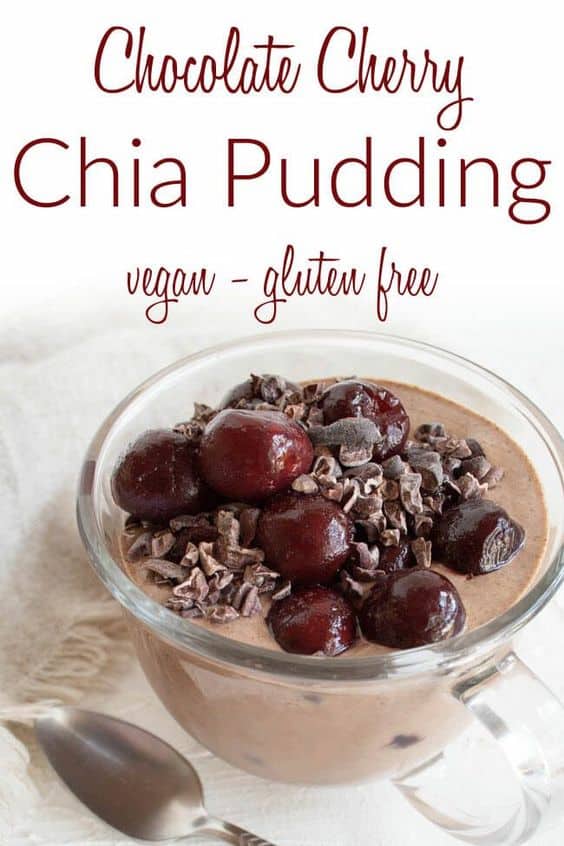 Chocolate and cherry pudding