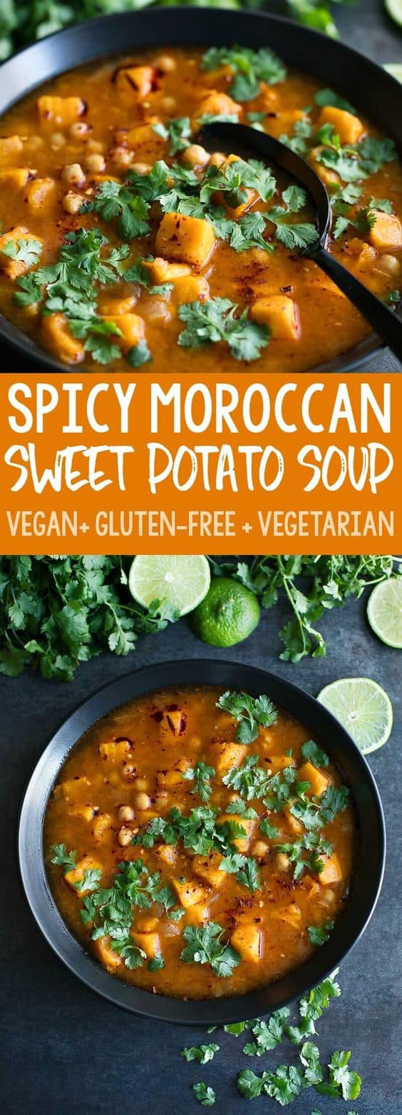 9. Spicy Moroccan Sweet Potato Soup