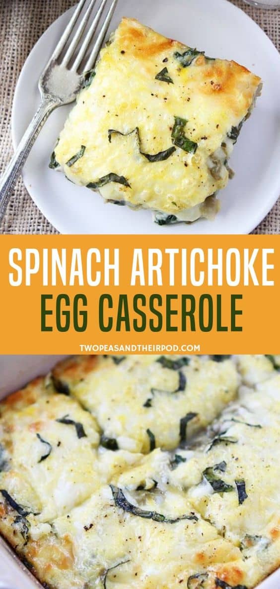 10. Spinach Artichoke Egg Casserole