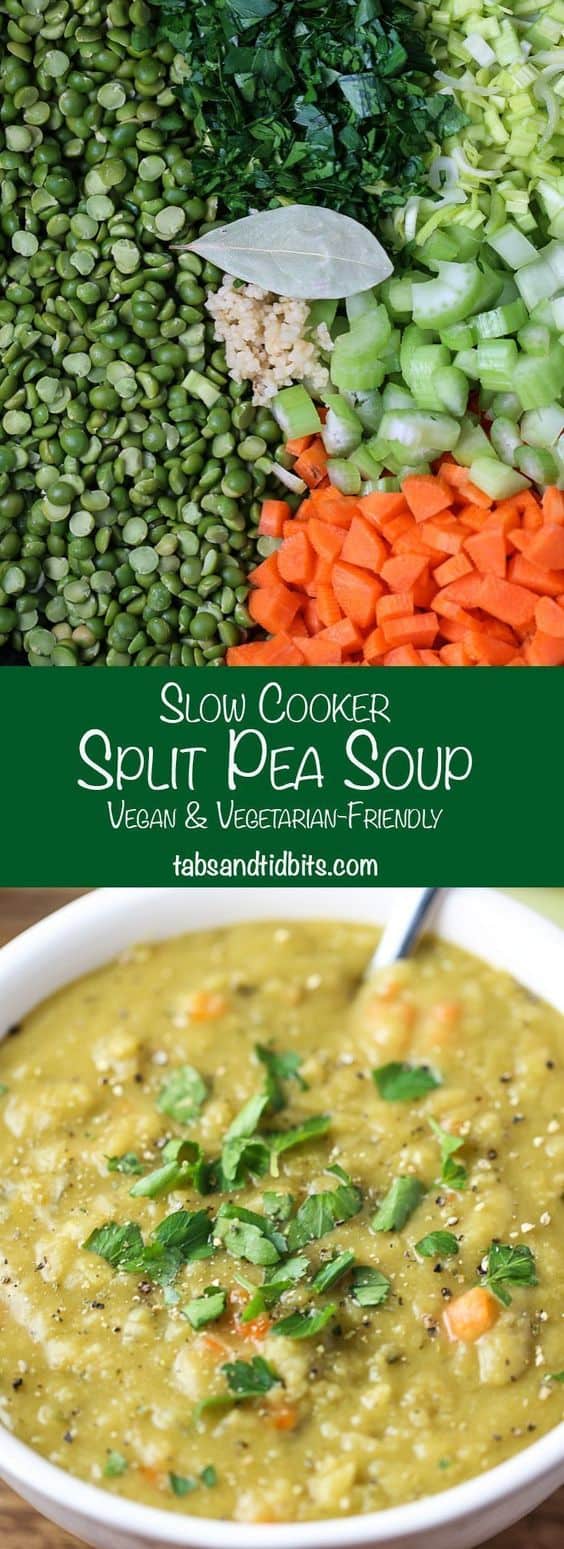 1. Slow Cooker Split Pea Soup