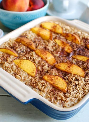 Peaches and Cream Baked Oatmeal