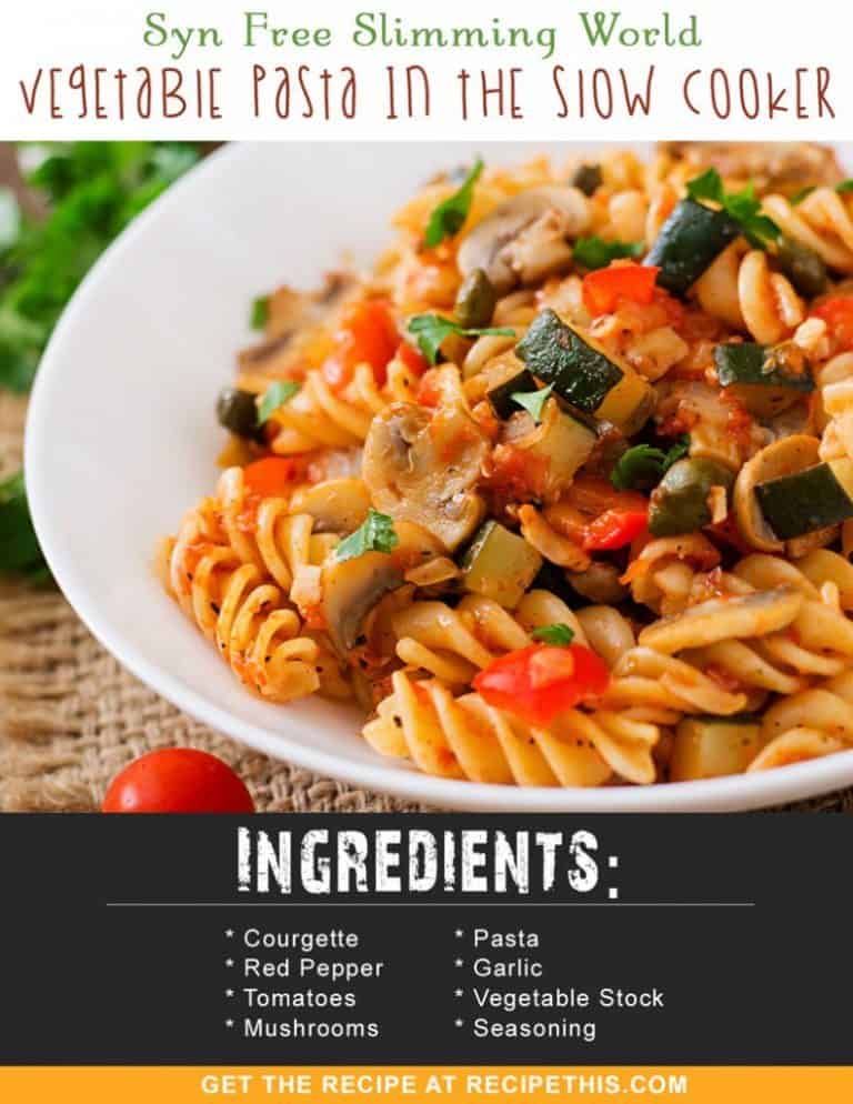 12. Slimming World Vegetable Pasta 
