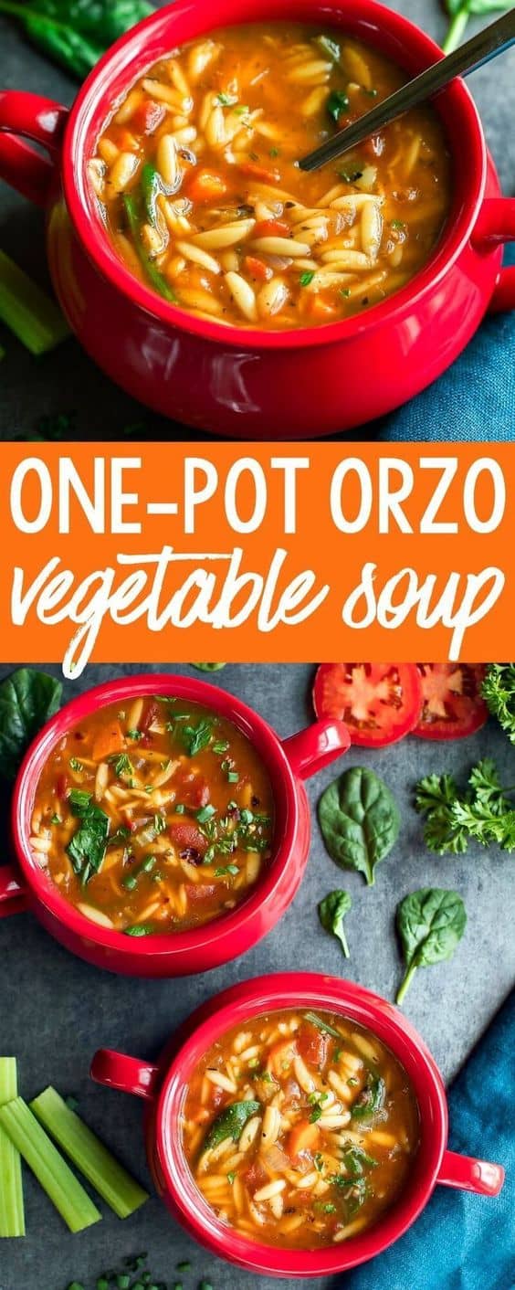 3. Orzo Vegetable Soup 