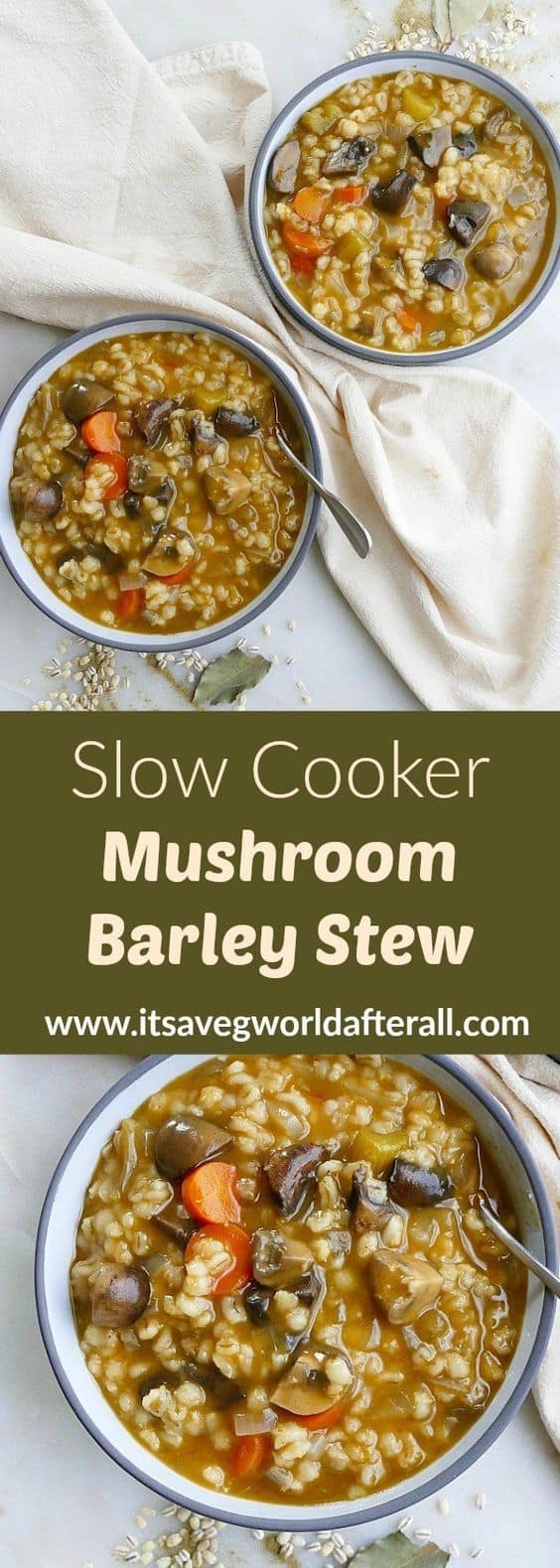 4. Slow Cooker Mushroom Barley Stew
