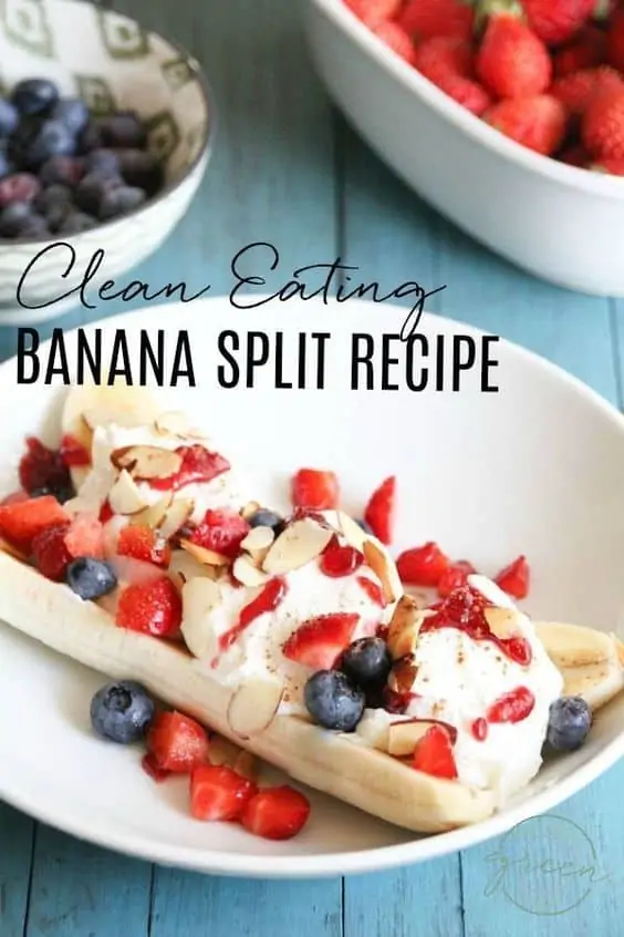 Clean eating mock banana split