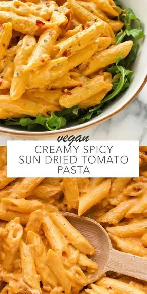 Creamy Spicy Sun Dried Tomato Pasta