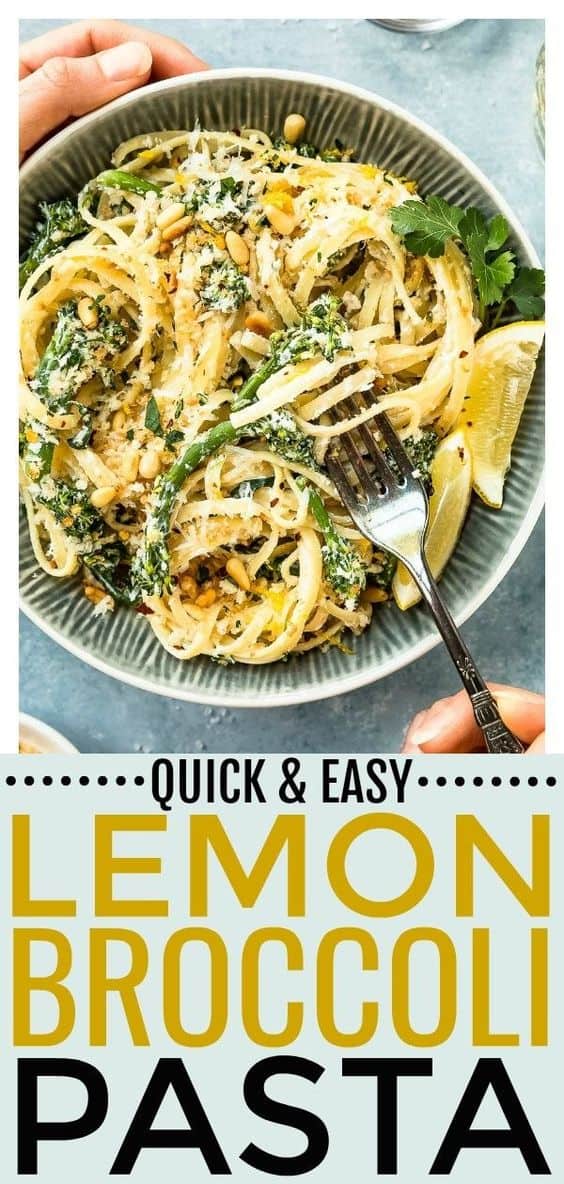 1. Creamy Lemon Broccoli Pasta Recipe
