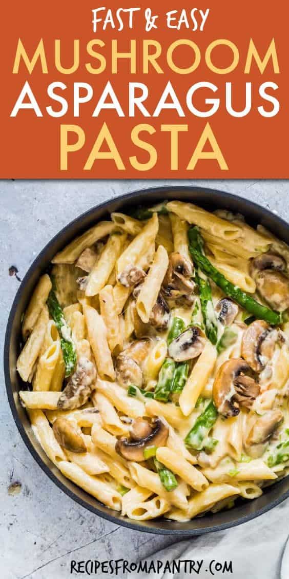 10. Mushroom Asparagus Pasta