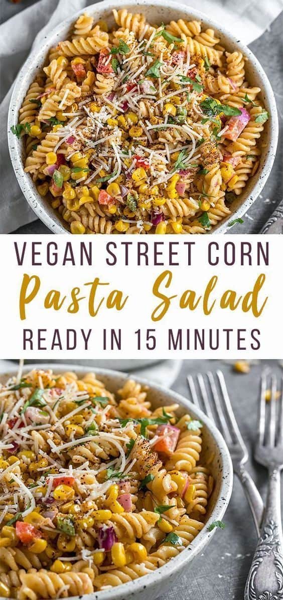 11. Vegan Street Corn Pasta Salad