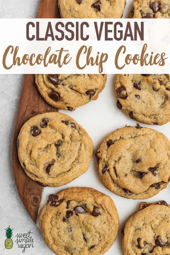 Classic Vegan Chocolate Chip Cookies