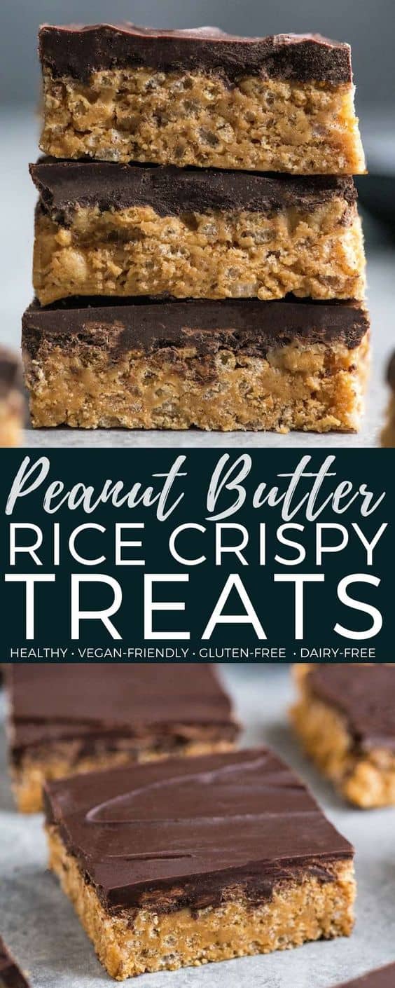 9. Vegan Peanut Butter Rice Crispy Treats