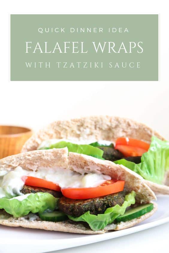 Falafel Wraps with Tzatziki Sauce