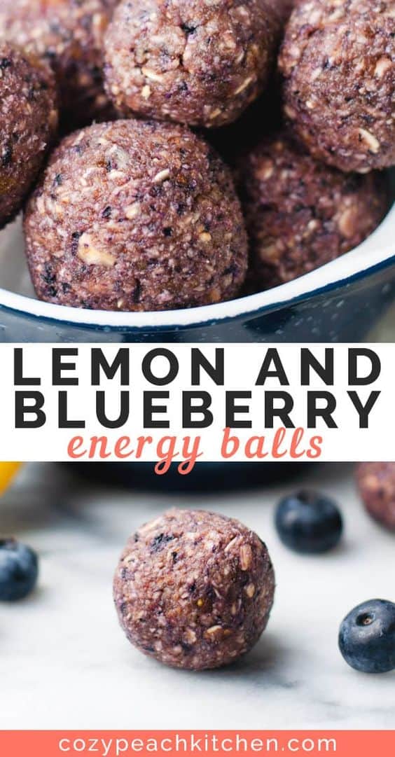 6. Blueberry Lemon Energy Balls