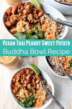 Vegan Thai Peanut Sweet Potato Buddha Bowl Recipe