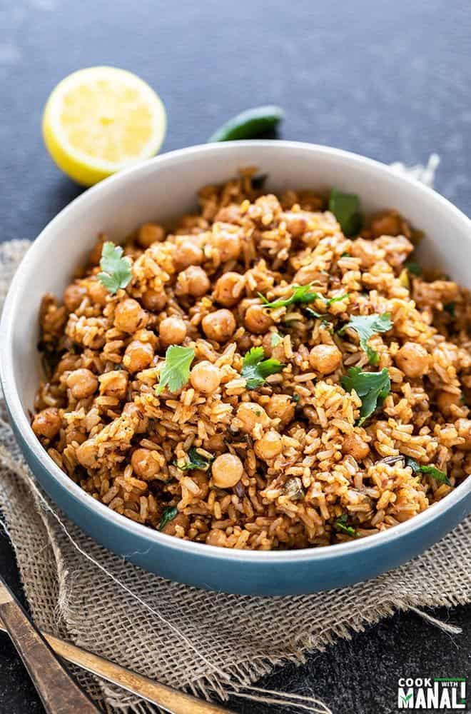 Instant Pot Brown Rice Chana Pulao