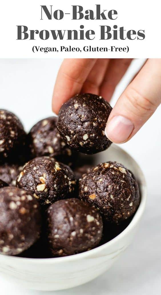 14. No-Bake Brownie Bites 