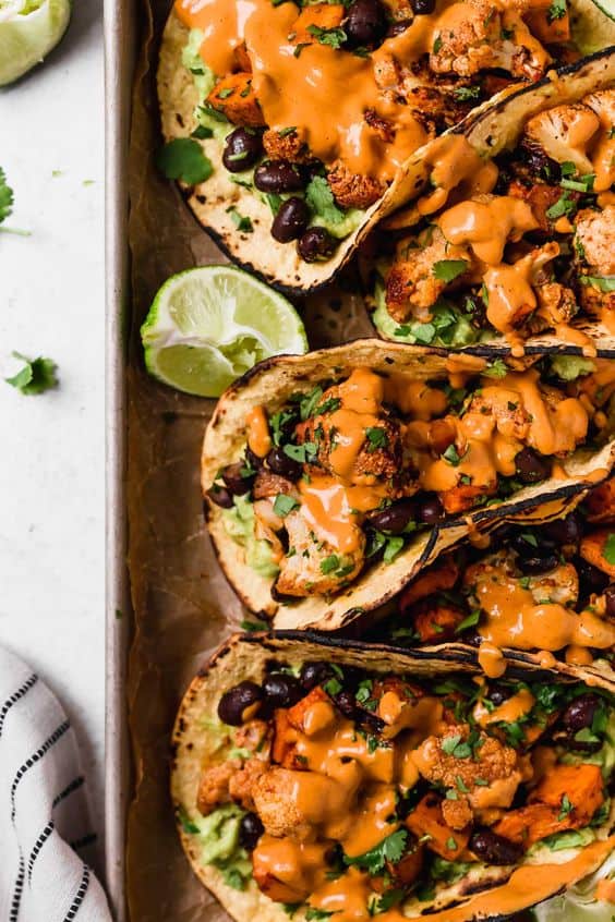 Easy Roasted Veggie Tacos