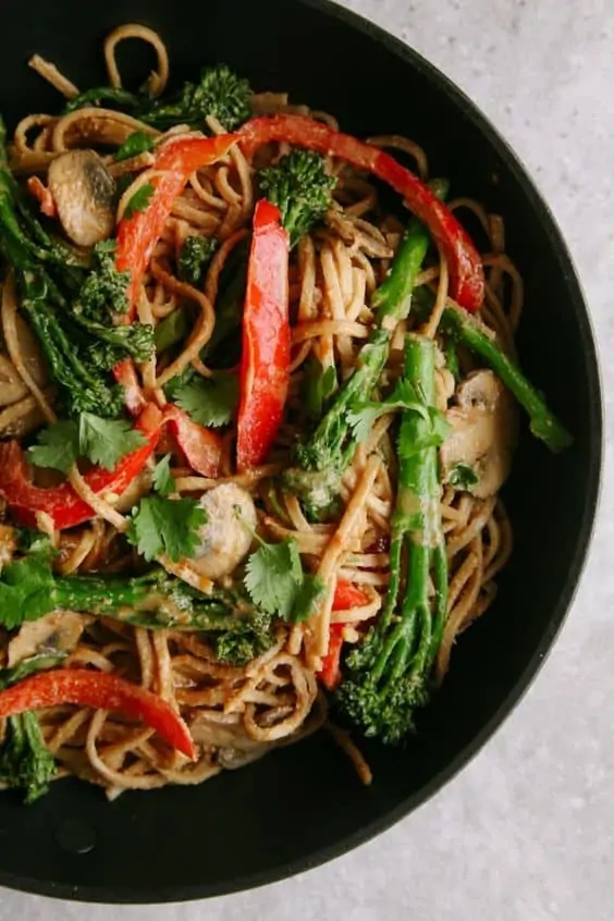 Spicy Tenderstem & Peanut Noodle Stir Fry