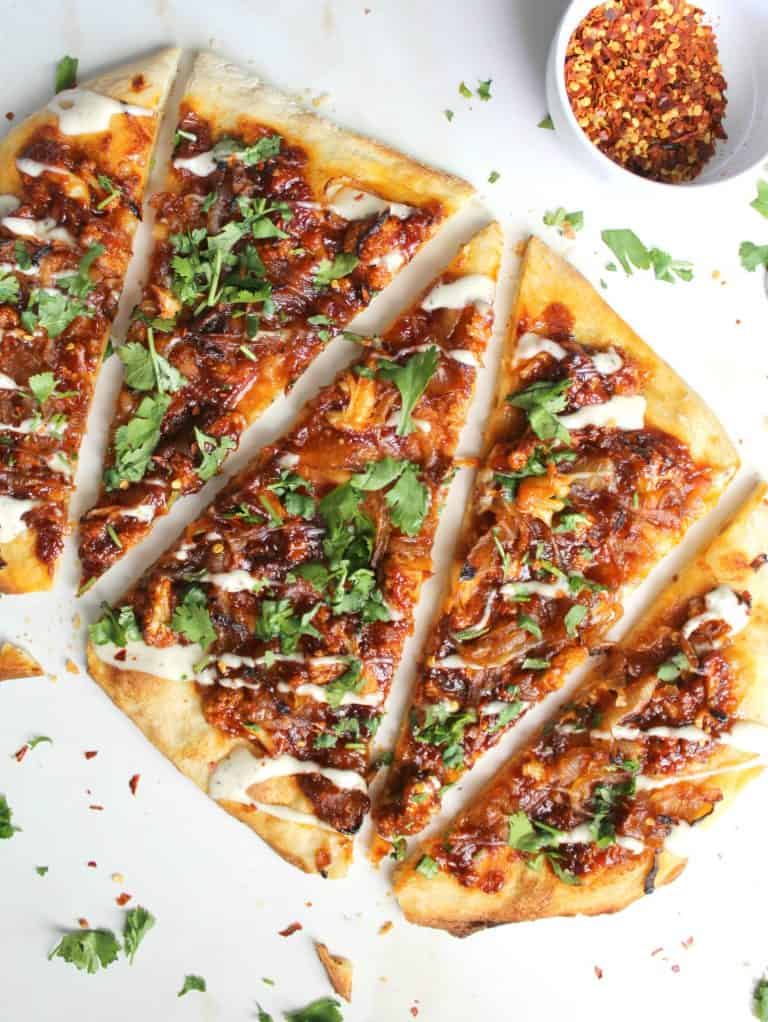 4.  Roasted Cauliflower BBQ Pizza