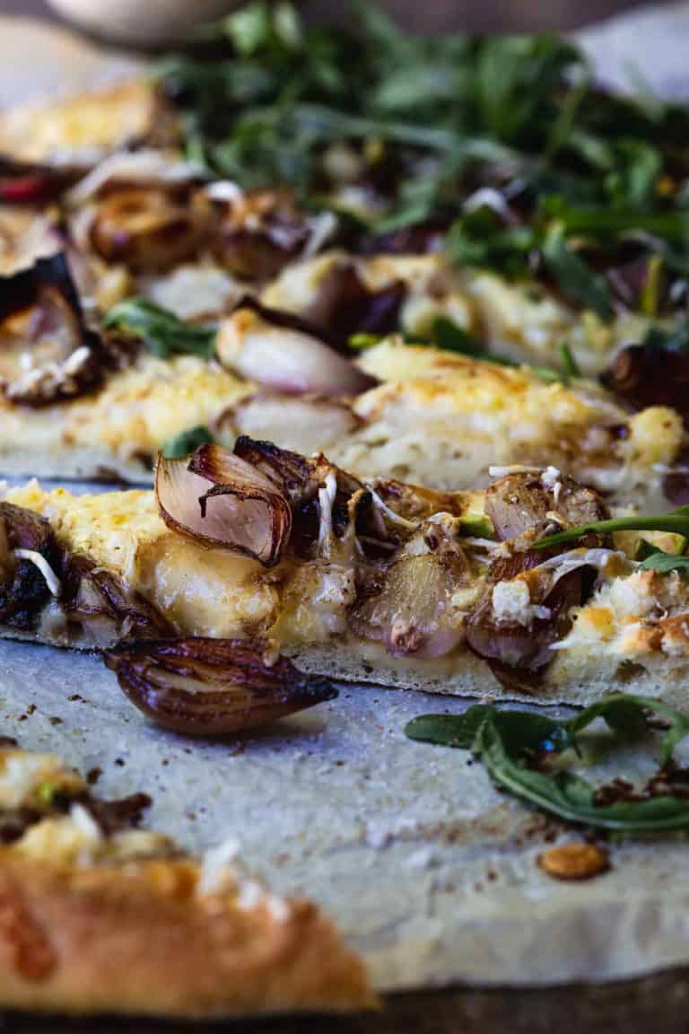 9. Vegan White Pizza with Pear
