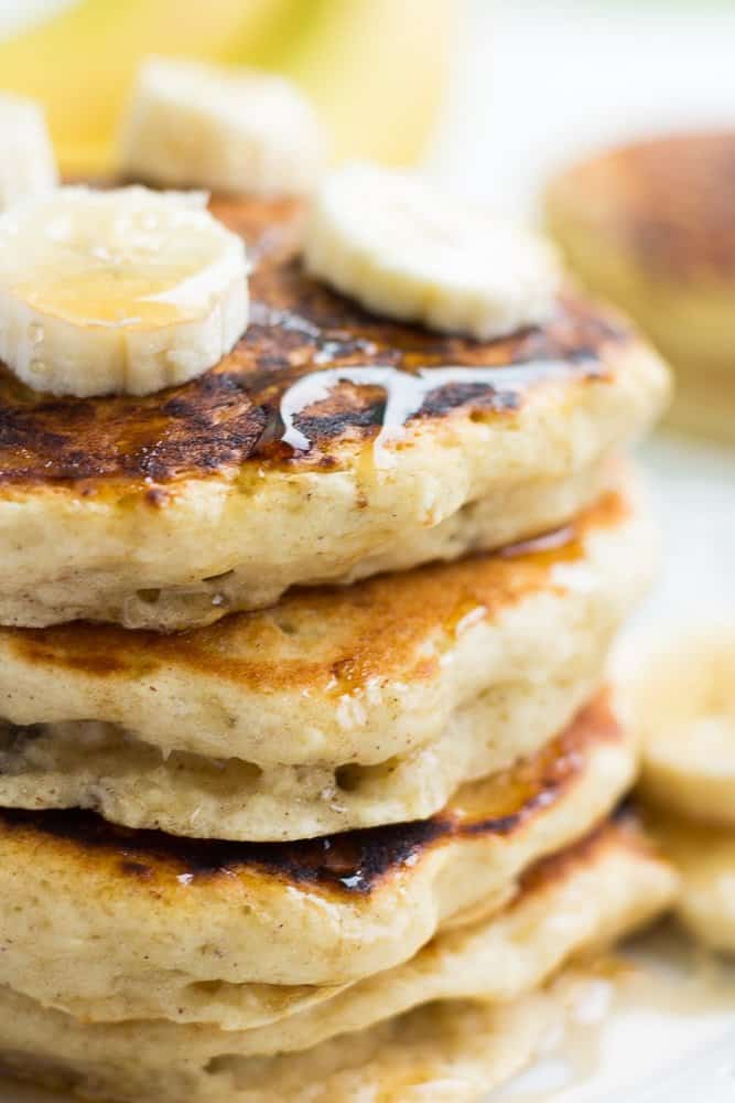 Fluffy Vegan Banana Pancakes