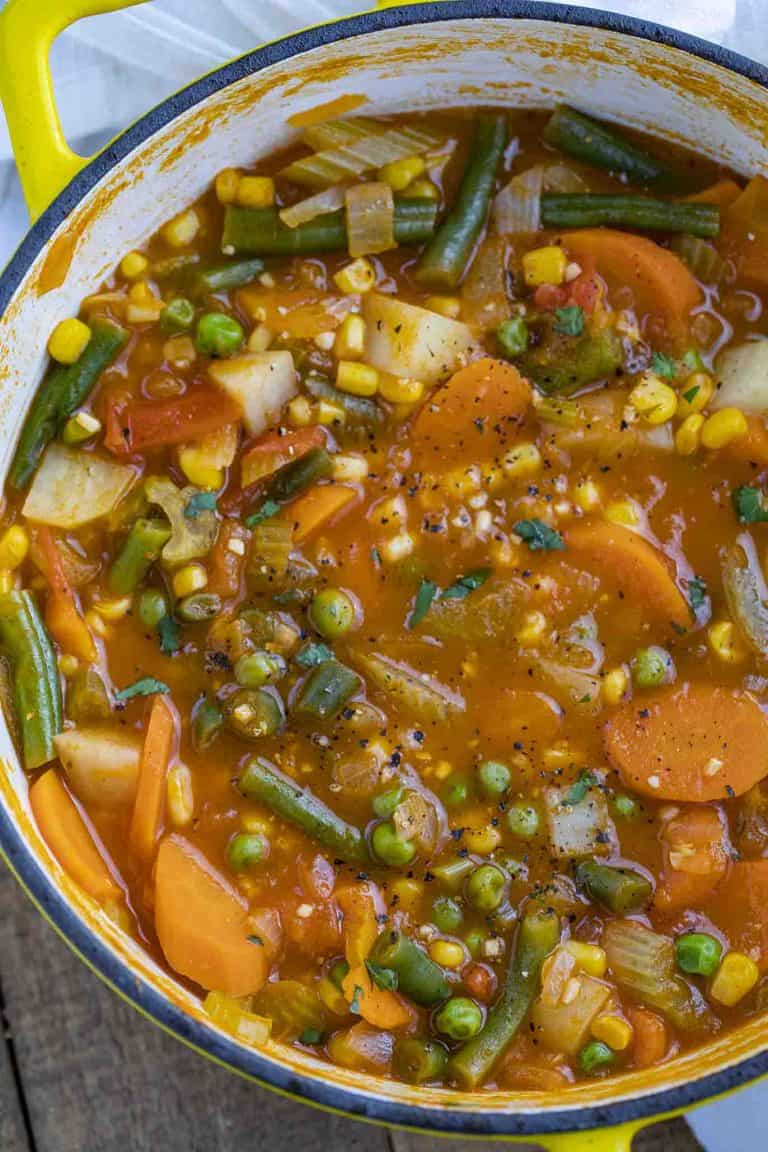 1. Healthy Vegetarian Vegetable Soup