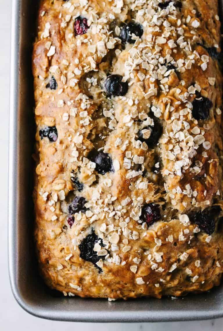 4. Vegan Blueberry Banana Oat Bread 
