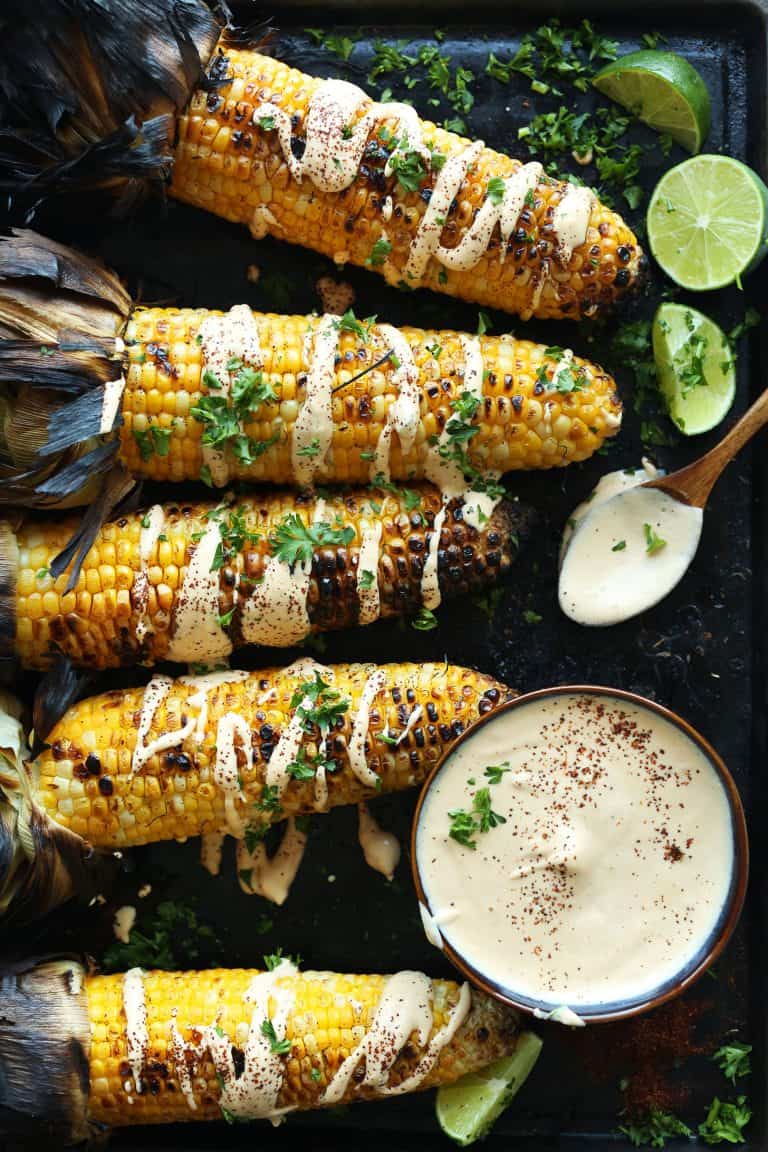 11. Grilled Corn with Sriracha Aioli