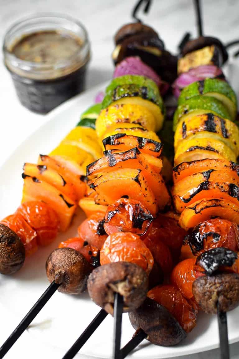 12. Rainbow Grilled Veggie Kebabs