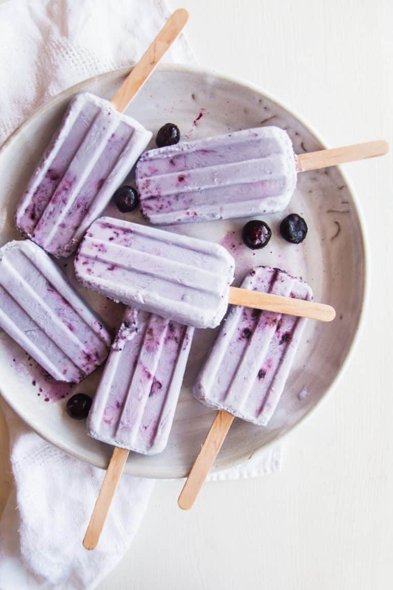 13. Blueberry Coconut Popsicles