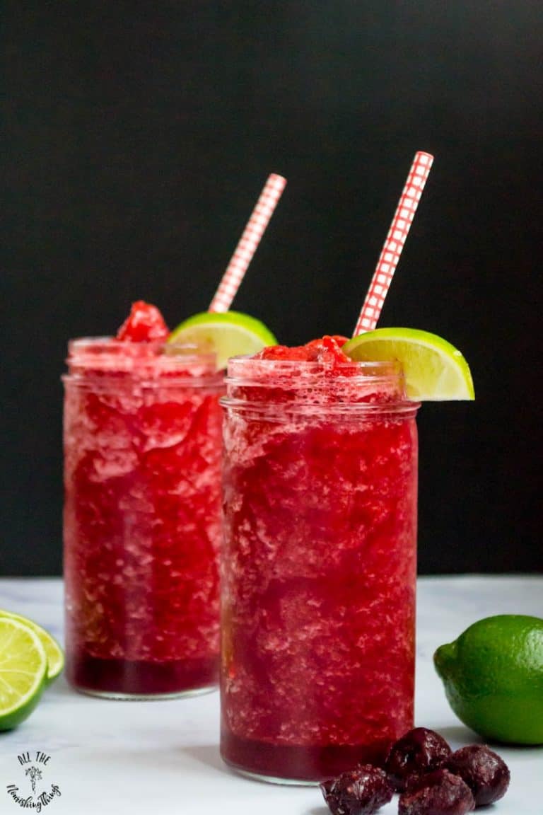 7. 4-Ingredient Cherry Lime Slushie