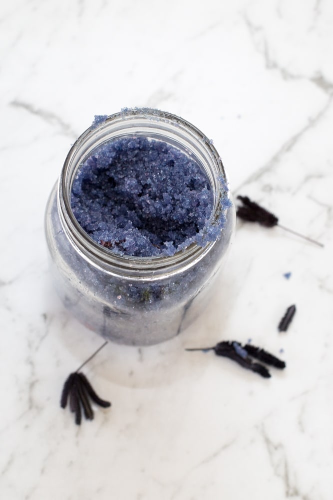 Relaxing Homemade Lavender Sugar Scrub