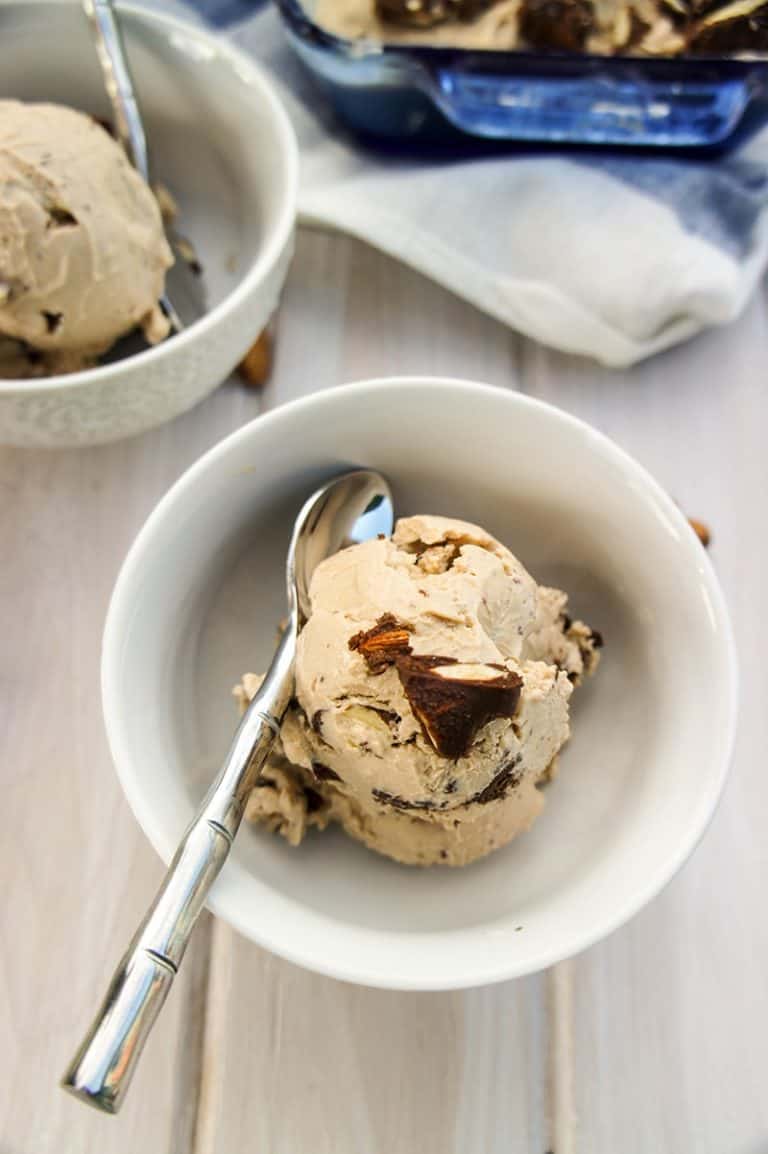 2. Mocha Fudge Almond Greek Frozen Yogurt