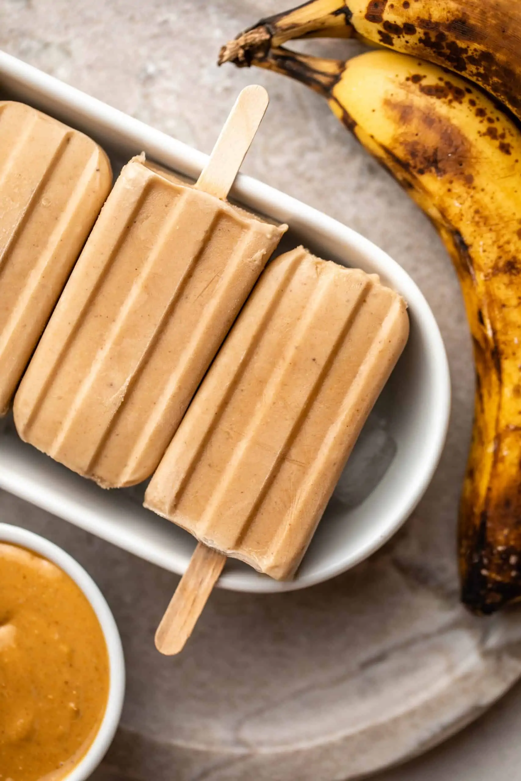 Peanut Butter Banana Popsicles